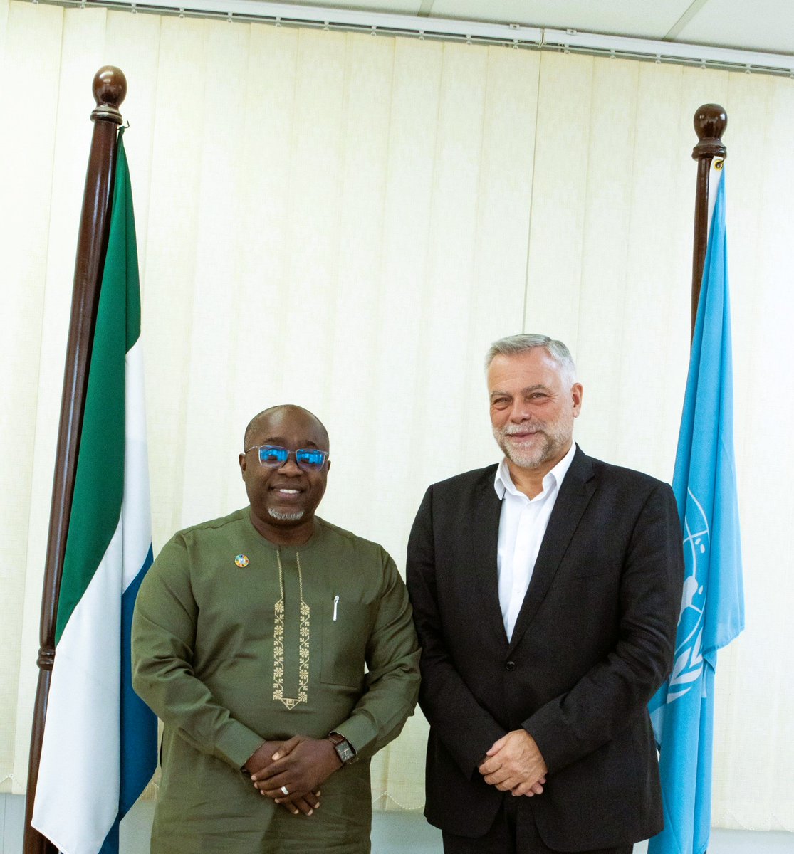 Today, we held a productive meeting with the Head of @EUinSierraLeone’s Rural Development & Infrastructure, Holger Rommen. We discussed innovative renewable energy solutions to empower rural communities in Sierra Leone.