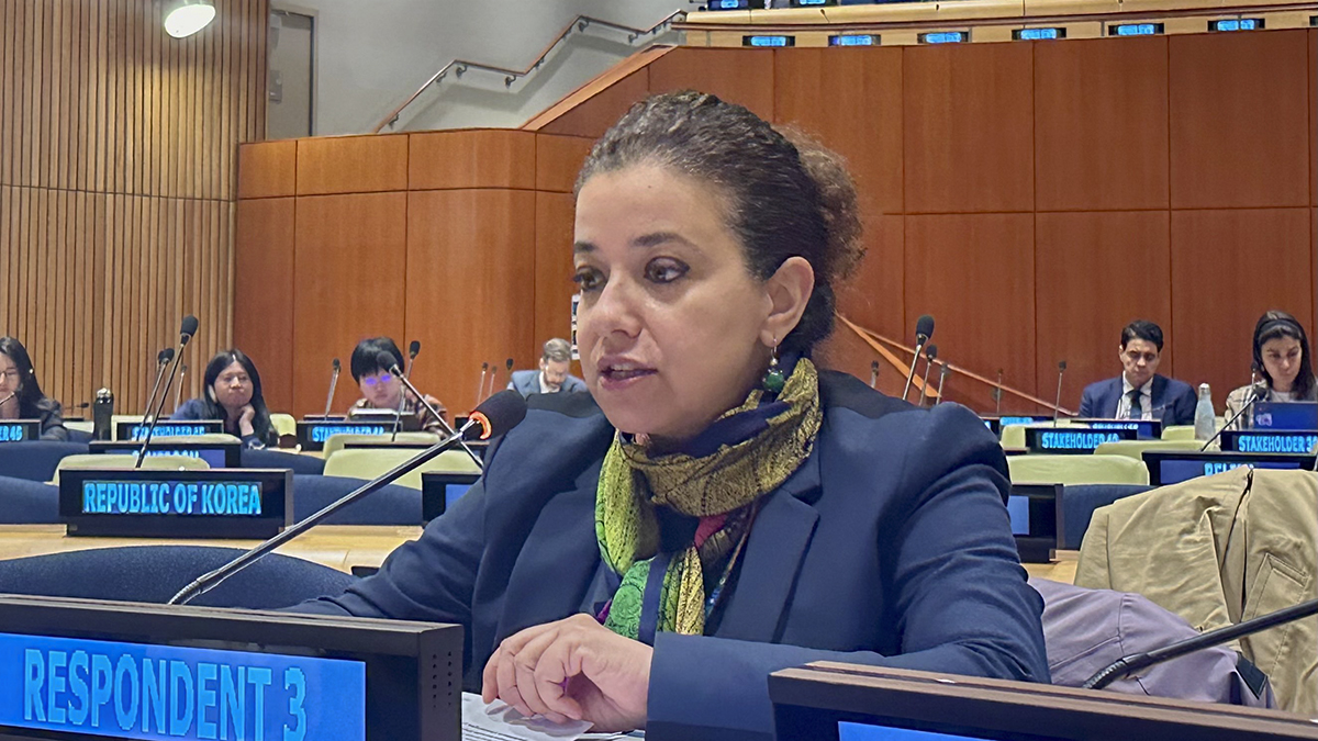 🗨️ We have science & technology to address development challenges, however capacities to leverage them remain uneven, said @UNOSSC Director @DimaAlKhatib1 at #STIForum session on harnessing digital innovation for sustainable peace and resilience in the context of climate change.