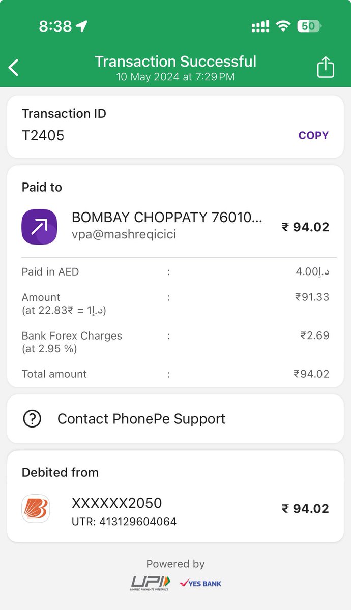 PhonePe worked smoothly I’ve used Bank of Baroda Forex Markup is 2.95% In line with Regular Debit/Credit Cards PS - You can save Forex Markup with 0 Forex Debit or Credit Card