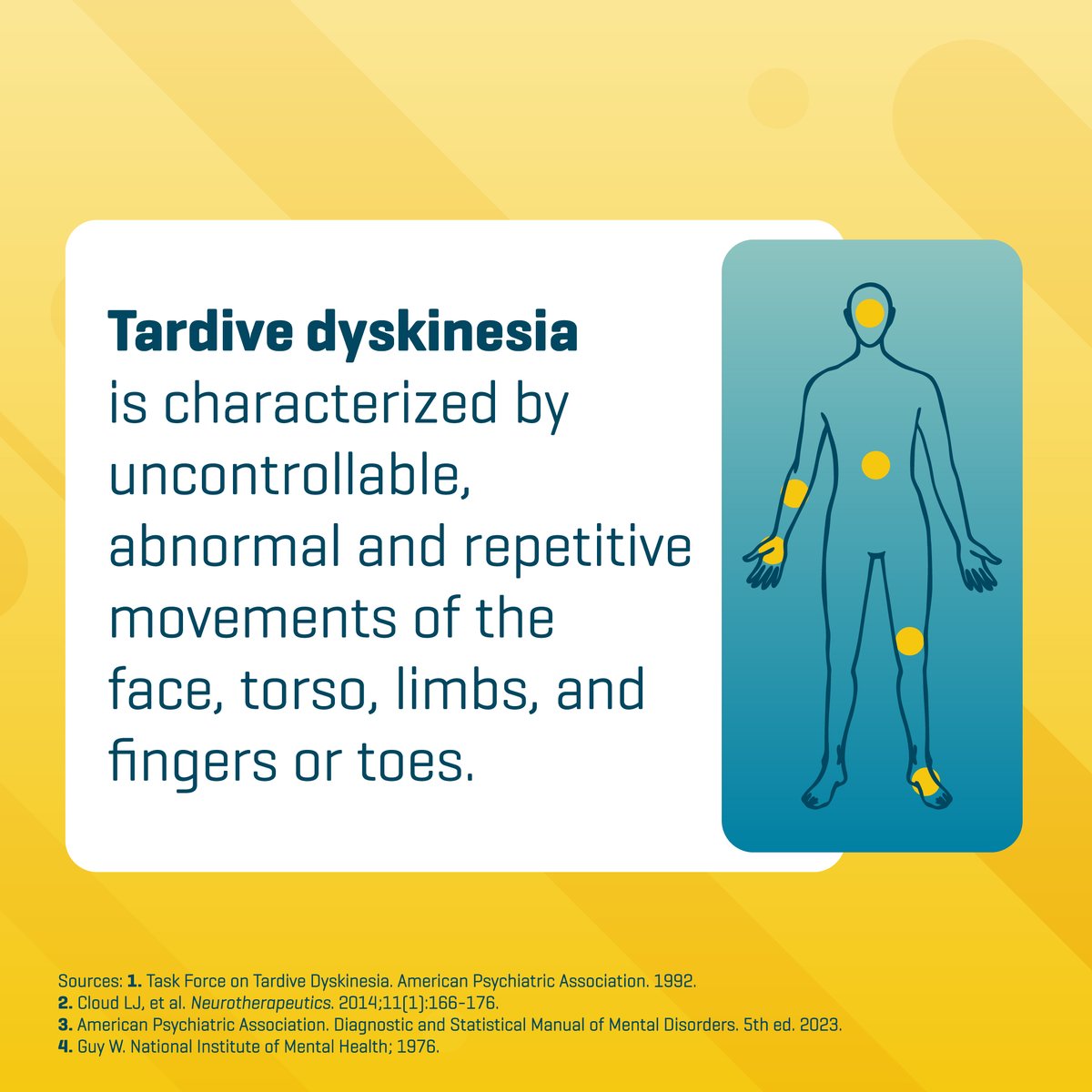 NAMI_NJ's tweet photo. Tardive dyskinesia (TD) is a persistent involuntary movement disorder characterized by uncontrollable movements of the face and/or body parts. For the 7th year, organizations across the U.S. commit to raising awareness about TD during #TDAwarenessWeek. https://t.co/9NXUPXsL1P https://t.co/Ae0FQZ5Jl0