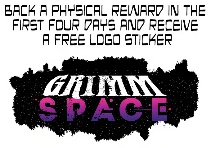 Today is the last day to get a free Grimm Space sticker. I love this logo @dlentzletters did so much I'm gonna plaster those suckers everywhere!

kickstarter.com/projects/frank…

#makecomics #comics #stickers #comicbooks #scifi #kickstarter #indiecomics #ncbd #fantasy #comicart #art