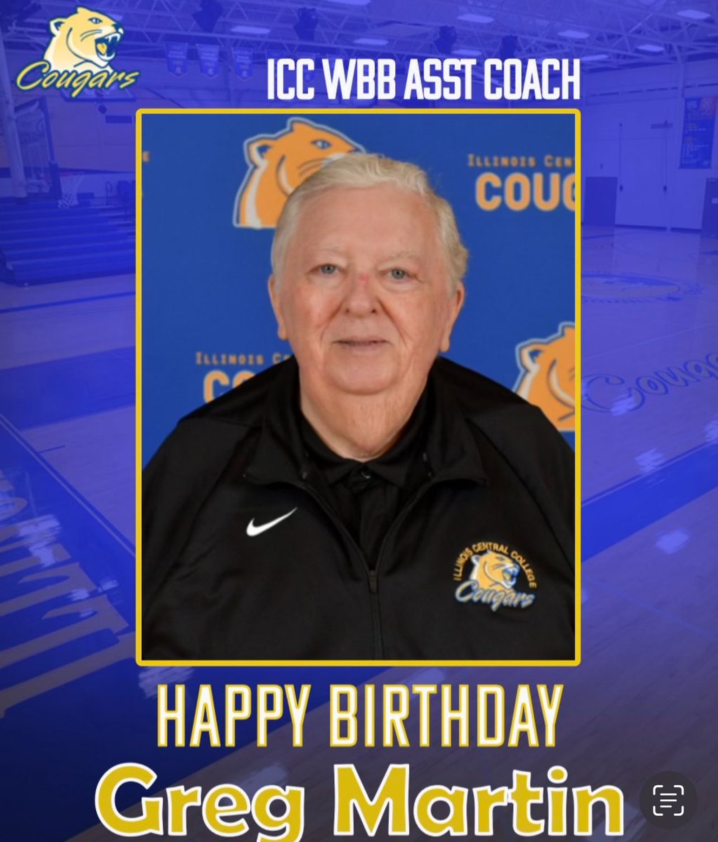 🏀 Happy birthday to @ICC_CougarsWBB asst coach @grmartin69! Hope you have a terrific day!