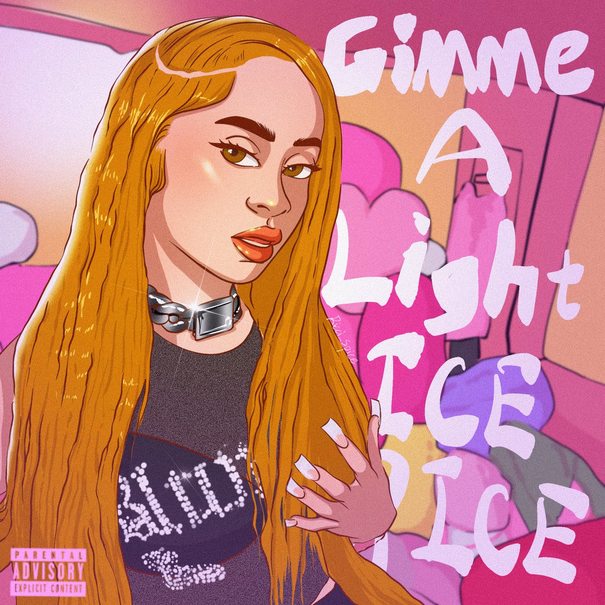 RicciSpice's tweet photo. fat a$$ so the pants fit tight 👙
art by me，hope you like it @icespicee_ grahh😘
#GimmeALight #IceSpice #Y2K https://t.co/q332rjX5BK