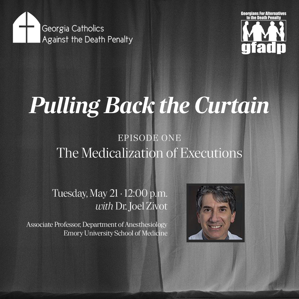 Coming up soon! We will be Pulling Back the Curtain on the medicalization of executions on May 21. Learn about the dangerous assumptions that support these 'humane' execution methods. Register today at bit.ly/dpmedical. Co-hosted by @GFADP.
