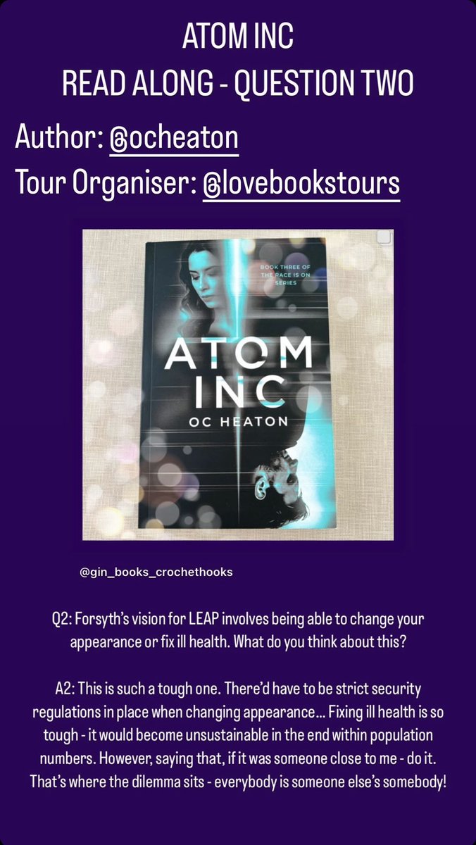 🩵⚡️READ ALONG - CHAPTER TWO⚡️🩵

Book: Atom Inc (The Race Is On Series Book 3)
Author: <a href="/OCHeaton/">O.C. Heaton</a> 
Tour Organiser: <a href="/Lovebookstours/">Love Books Tours</a> 

🩵🩵🩵🩵🩵🩵🩵🩵🩵🩵

instagram.com/p/C6greAeomqH/…