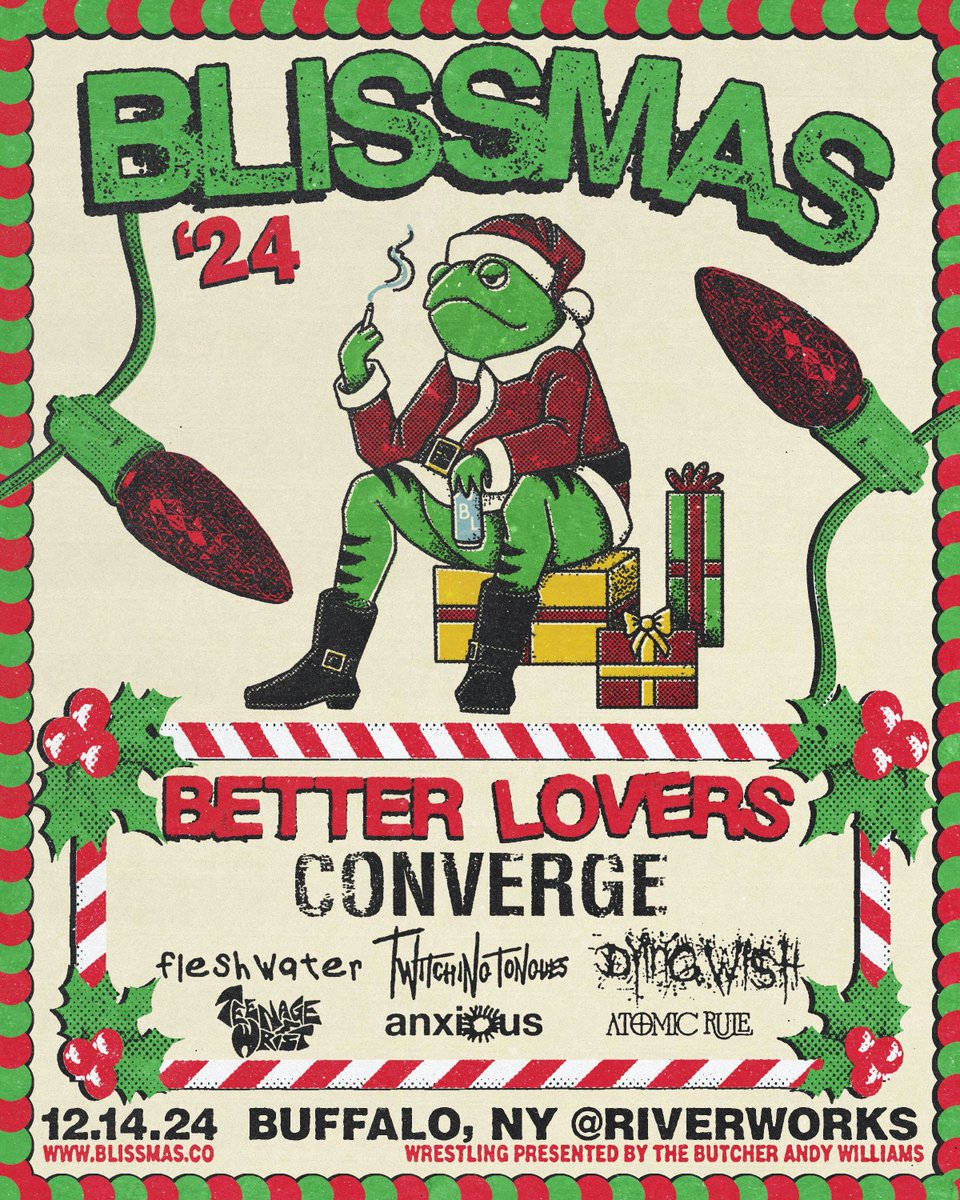 counting the days til BLISSMAS ‘24 with some of our favorite bands ever. on sale now 🎄 🎅🏻 💀 tickets: blissmas.co