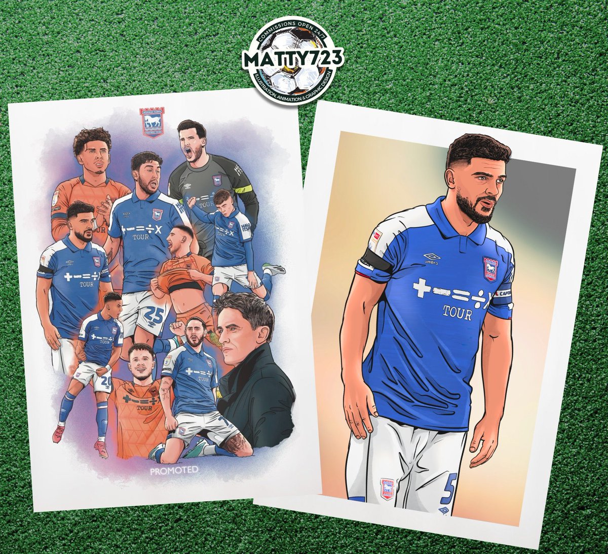 Happy Friday 🍻 Today we've teamed up with @_Matty723 for a special giveaway To win an A4 copy of both these prints simply; 1️⃣ Repost 🔁 2️⃣ Follow us both 3️⃣ Tag a mate Winner announced at 7pm on Sunday, good luck! #ITFC
