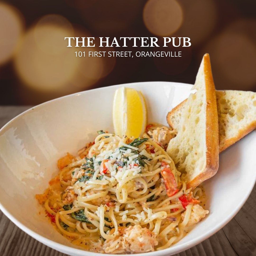 Happy Friday! Come in and try our Lovin' Lobster Linguine. White wine, spinach, roasted red peppers, and herbed cream sauce. It's a pub favourite!

CHECK OUT OUR MENU 
hatterpub.com/our-menu/  

#TheHatterPub #GastroPub #Orangeville #GoodFood #CraftBeer #YourLocalPub