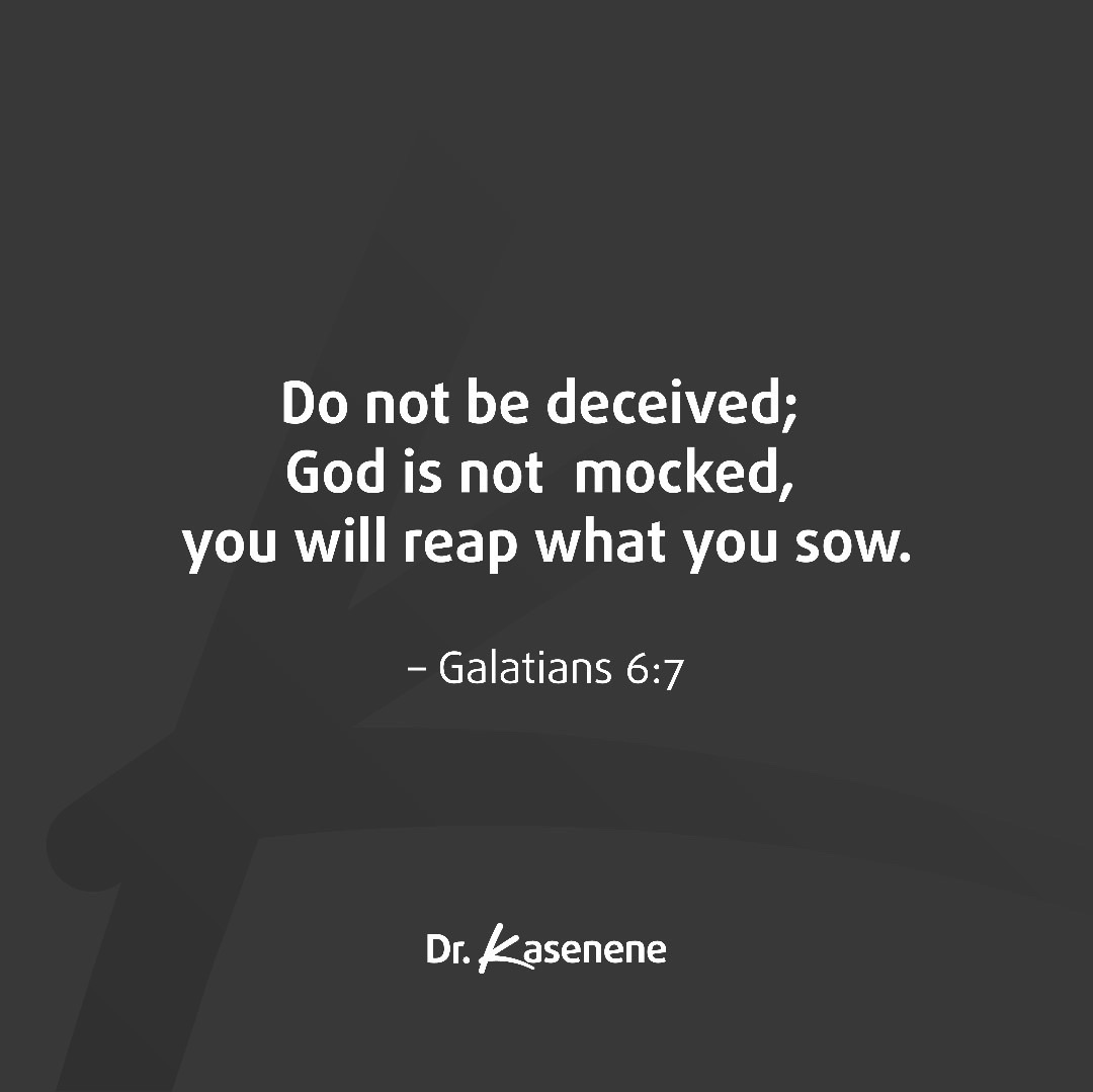 Be wise and sow from where you want to reap.