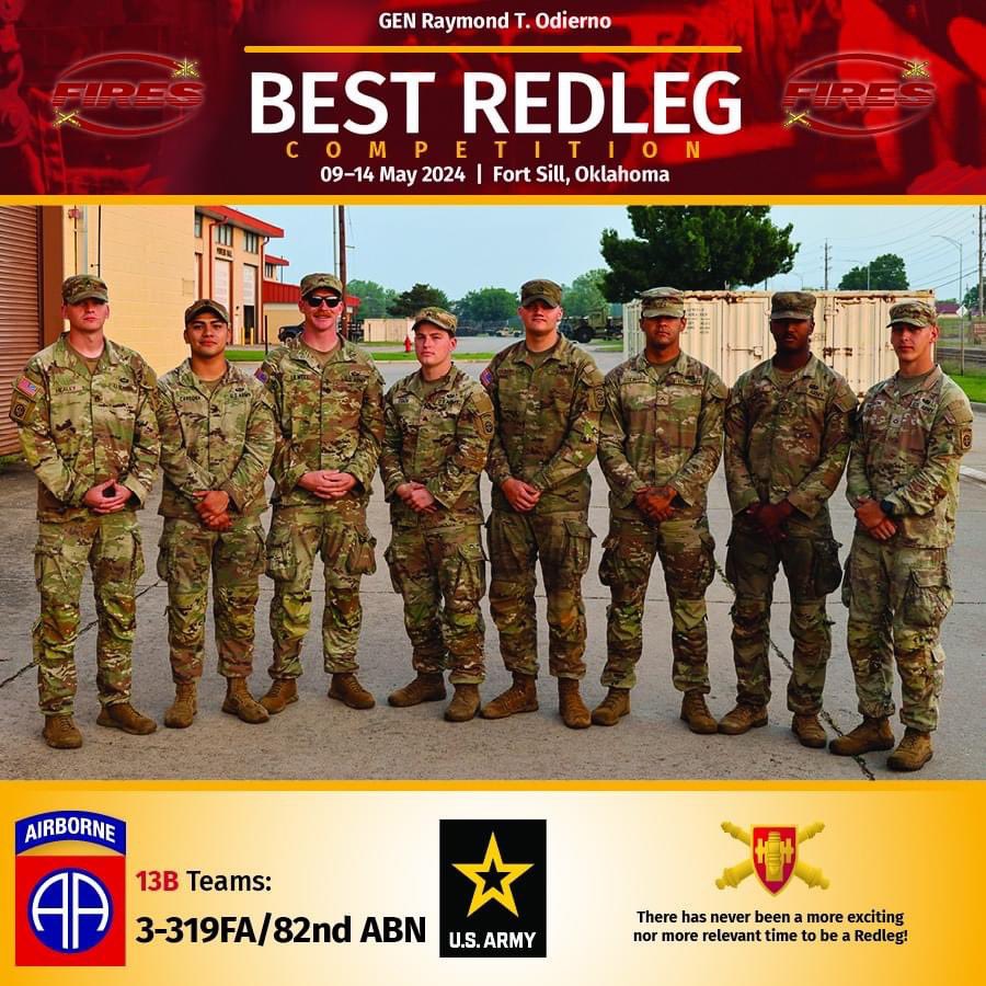 #CombatReady #HappeningNow Our gun crews from DIVARTY are competing in the Gen. Raymond T. Odierno Best Redleg Competition at Fort Sill, OK. Wish our teams luck as they aim to take the top spot! #AATW #FastFlatAccurateAndLethal #KingofBattle #BoomBoom