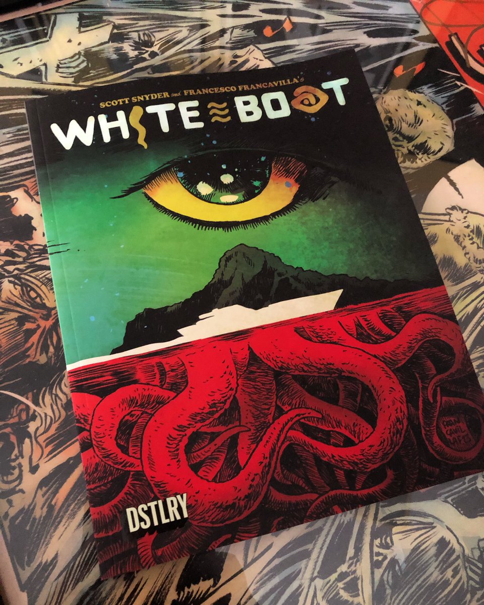 IT LIVES!!! WHITE BOAT #1 comps have arrived and I feel like a parent seeing their new baby for the first time 🥹 From me and my co-parent @ssnyder1835 , @andworlddesign on letters, Dennis & Jennes on edits, @TinyMaster on book design. Out from @DSTLRY_Media in 2 weeks! 😍