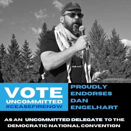 uncommittedmn's tweet photo. The Vote Uncommitted MN campaign is proud to endorse three delegates in the #CD5DFL Convention tomorrow. These delegates will represent the @uncommittedmvmt at the DNC in Chicago and will carry our demand for peace & justice in Palestine powerfully. https://t.co/E41t5rSSMu