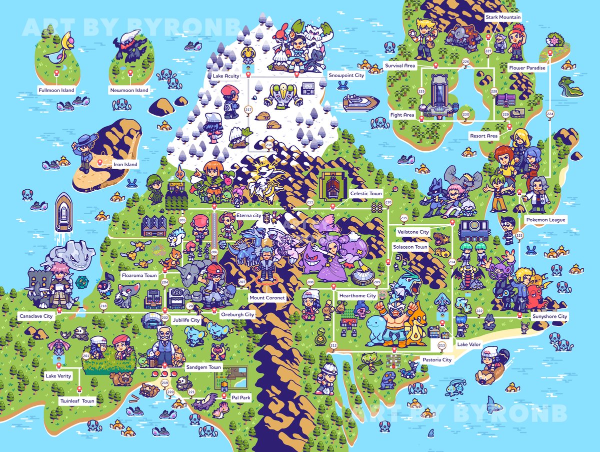 Welcome to the Sinnoh region! One of my most requested Pokemon maps is finally finished!