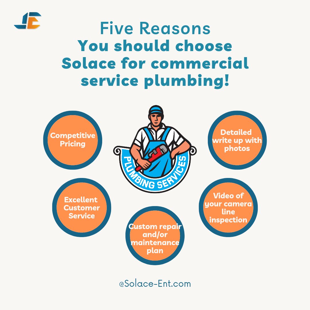 Choose Solace Enterprises for your service plumbing needs, big or small! Info@solace-ent.com (916)463-0100 #commercialserviceplumbing #customerservice #SolaceEnterprises #sacramentoservices