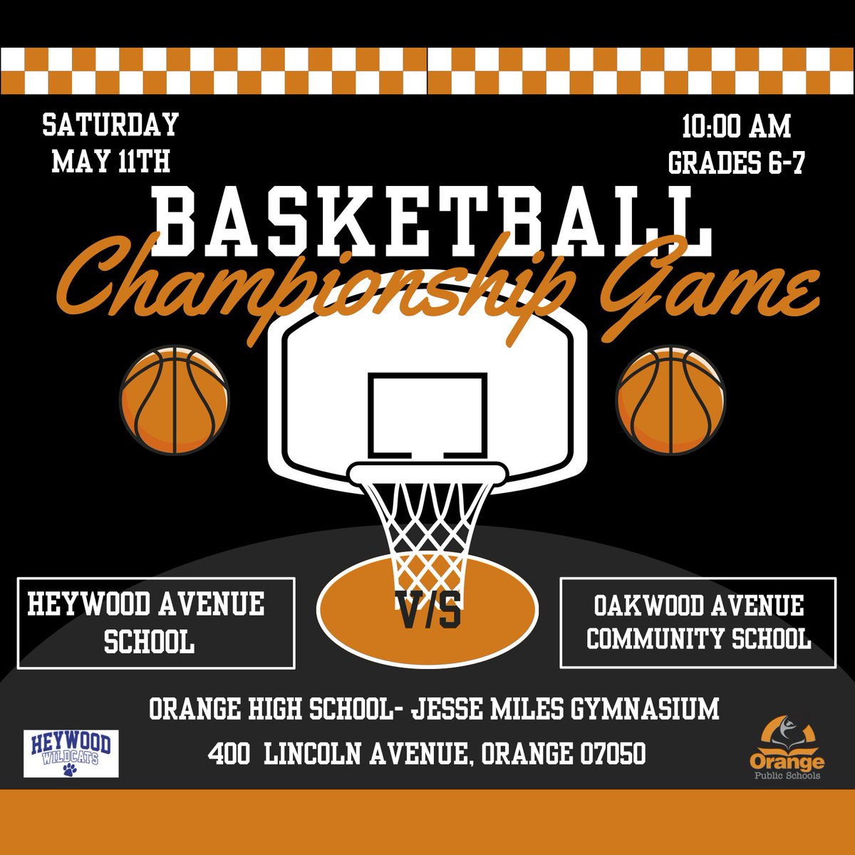 Support our Basketball Championship this upcoming Saturday at the Jesse Miles Gymnasium! #GoodtoGreat #MovingintoGreatness #OrangeStrong💪🏽
