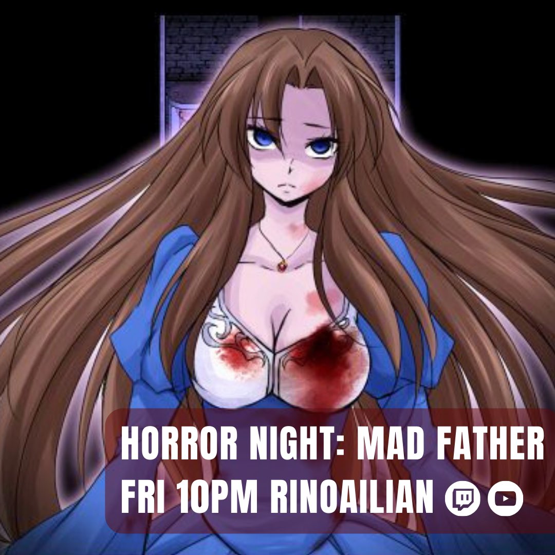 Horror Night tonight at 10pmET on #Twitch with #RinoaIlian!
#MadFather #sen #retrogaming #pixelgame #horrorgaming #rpggamer #mexicangamer #canadiangamer #montrealgamer #horrornight #horrorvideogame