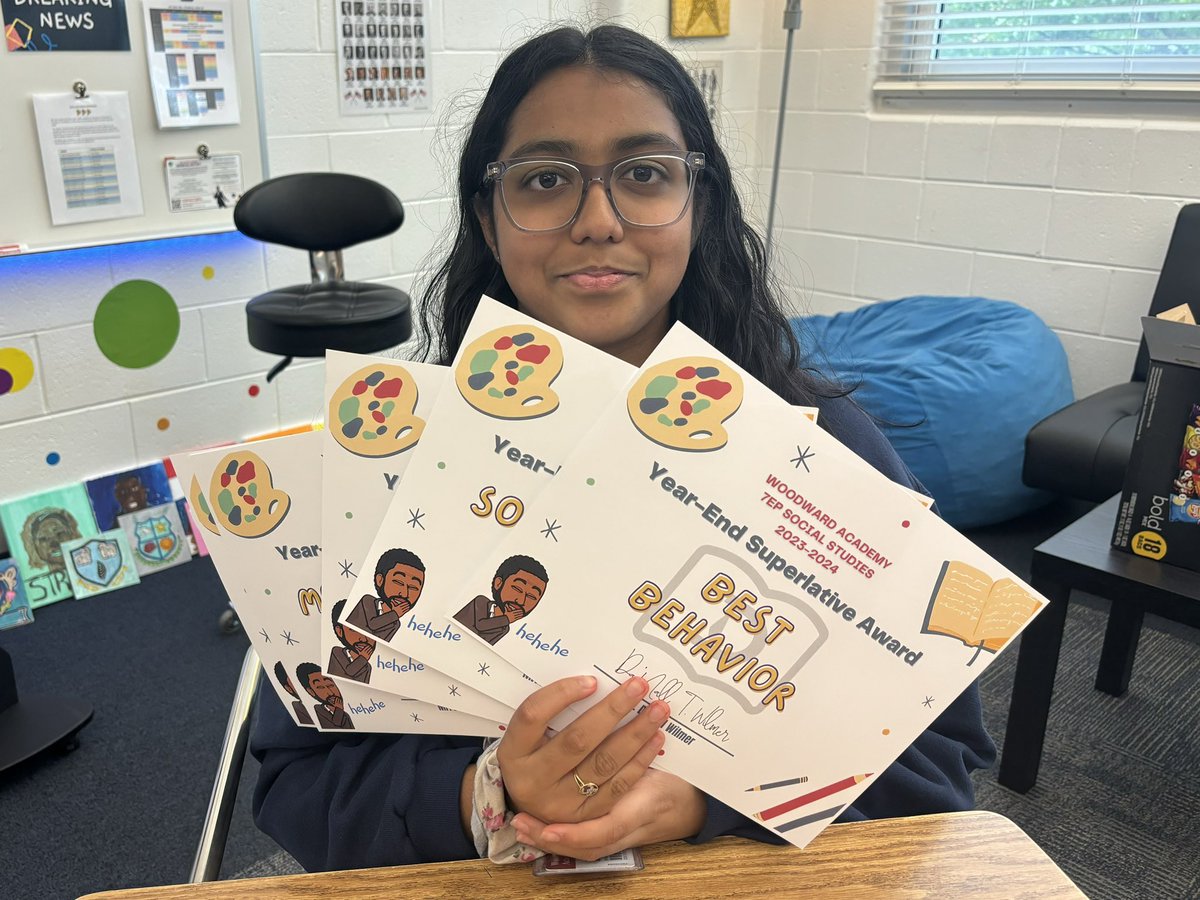 danalltyrell's tweet image. Last day of classes calls for some fun! Did class superlatives with my students today and it was an absolute blast! 🎉 

#LastDayOfClasses #WoodwardWay