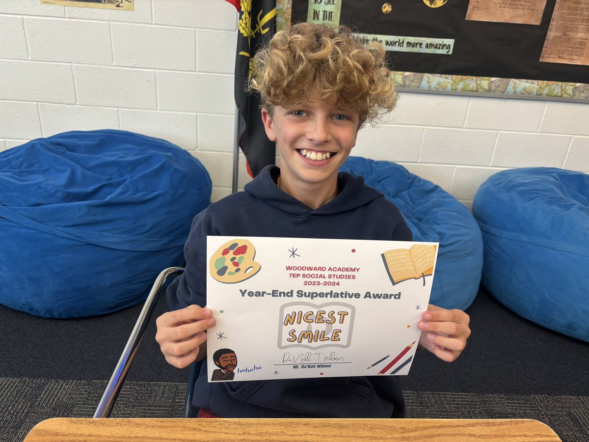 danalltyrell's tweet image. Last day of classes calls for some fun! Did class superlatives with my students today and it was an absolute blast! 🎉 

#LastDayOfClasses #WoodwardWay