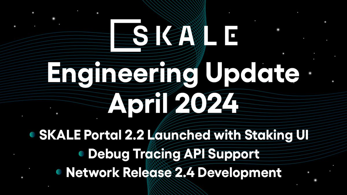 The SKALE dev community continued to cook in April! 🧑‍🍳 From the new Portal 2.2 + Staking UI, to progress on network upgrade 2.4, catch up on all the updates from April that make SKALE even better for developers & users. 👉 bit.ly/3WyTG6w