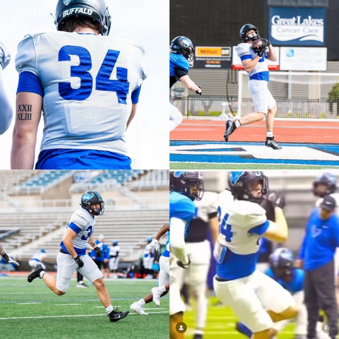 We see you #34 Buffalo WR Bodhi Ogg getting it done during Spring Football. @UBFootball