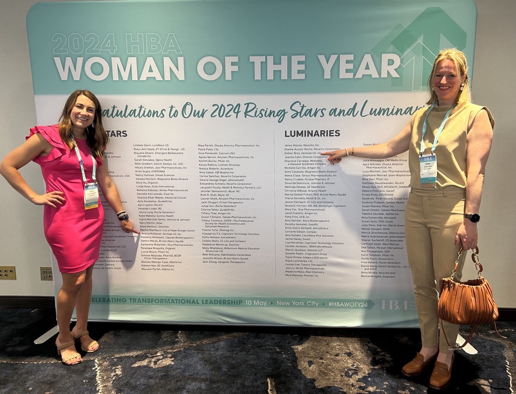 Recently, Esther Breij and Jessica McDaniel were recognized as Luminary and Rising Star by @HBANet for their dedication to making an impact for patients. We are very proud of their efforts. #ExtraNotOrdinary #HBAImpact #HBAWOTY24
