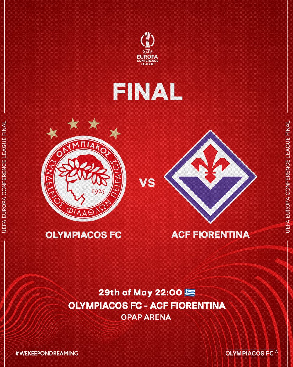 🔴⚪📅 Save the date! #Olympiacos #UECL #UECLfinal