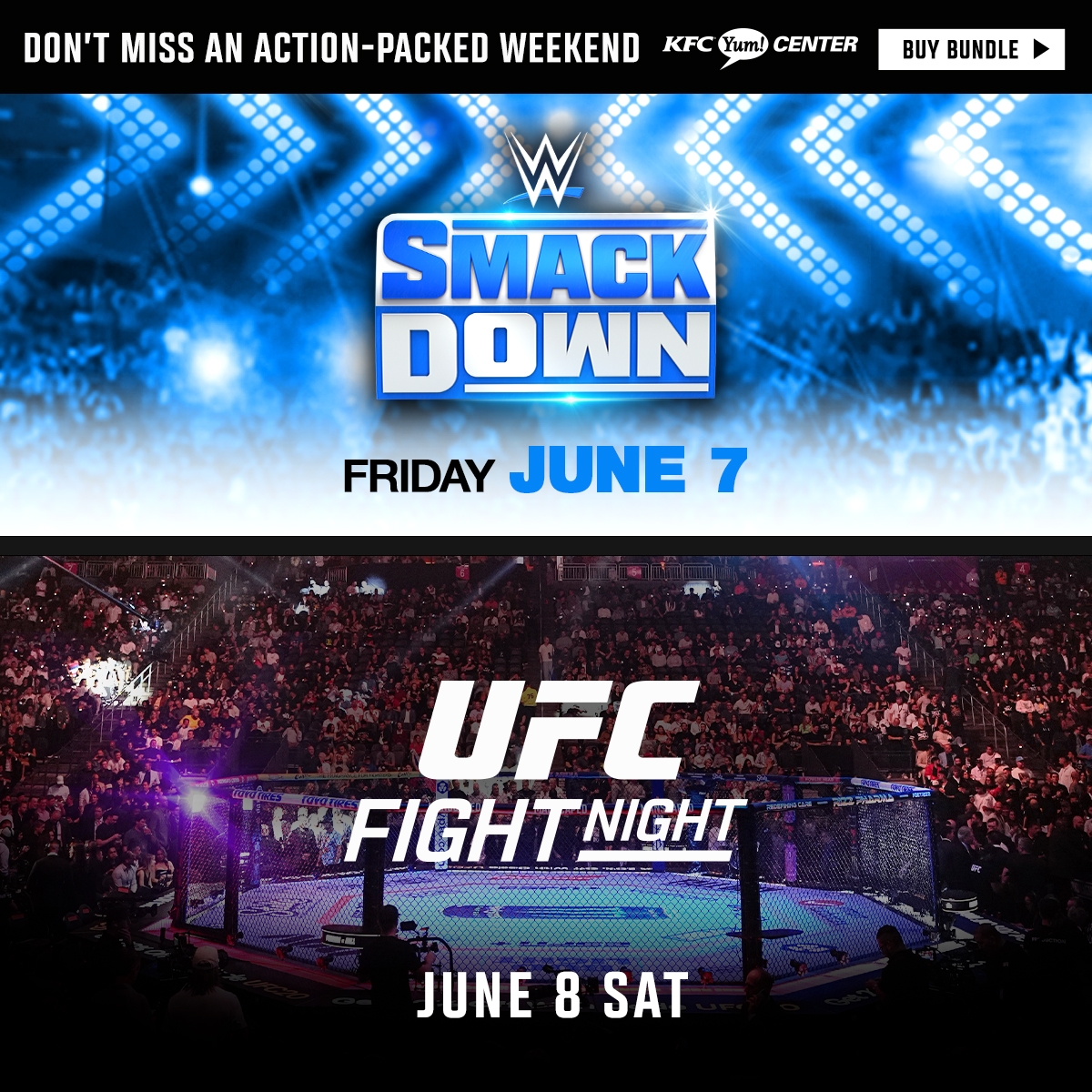 UFC & @WWE are TAKING OVER 😤

Don’t miss out on WWE Smackdown AND #UFCLouisville with a special ticket bundle!

🎟️: UFC.ac/3JTfYbA