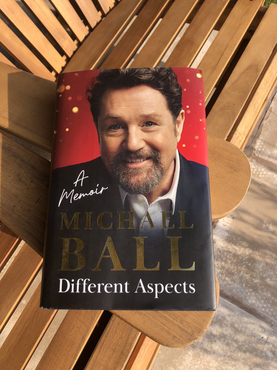 2 days of blissful sunshine& read @mrmichaelball different aspects. Michael has never failed to entertain me since I first saw him in #aspectsoflove at 17. This book is funny, emotional & honest. Best of all it’s as if Michael is sat next to you chatting. Thankyou @mrmichaelball