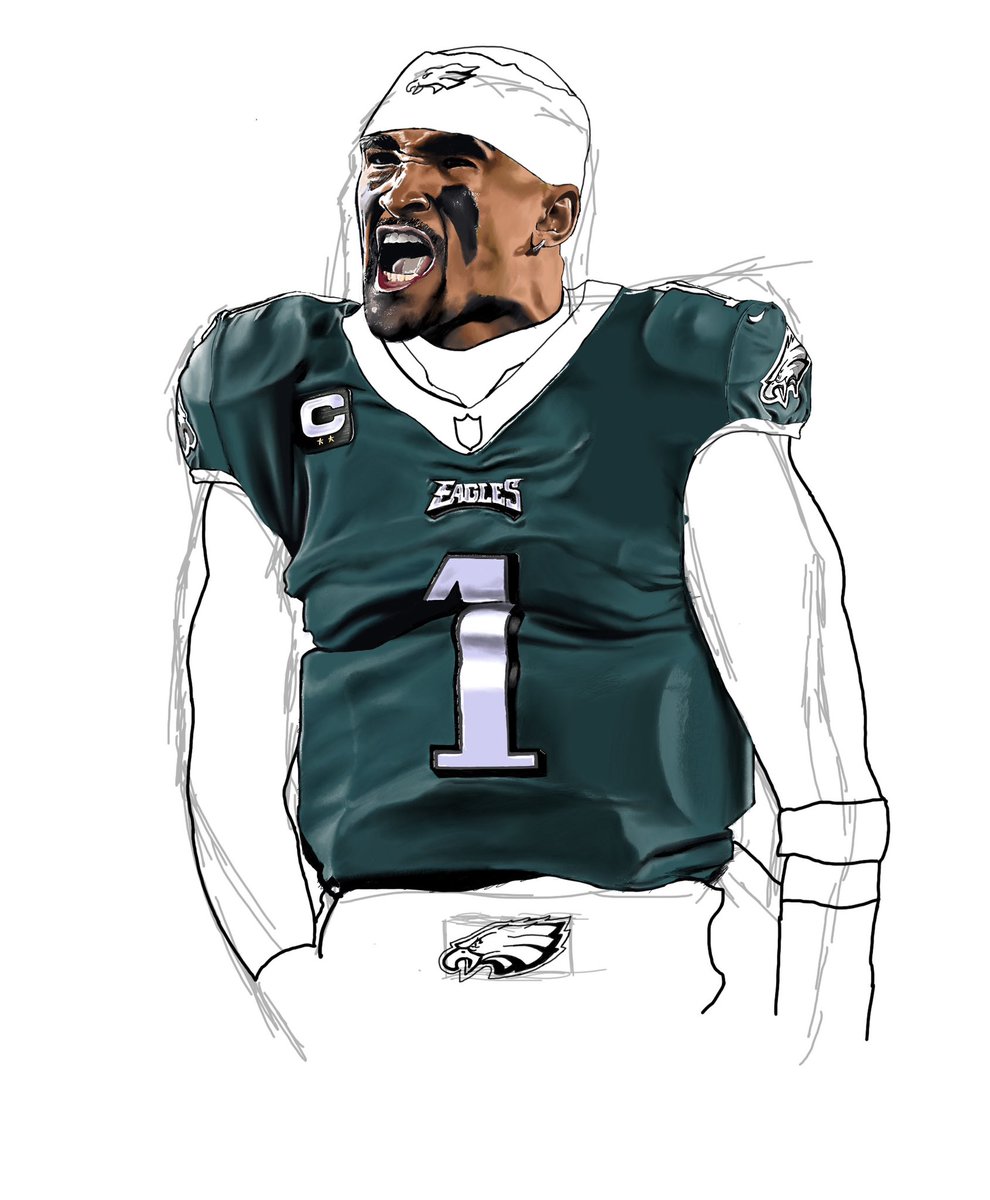 JerryLester20's tweet photo. @JalenHurts drawn on ipad 2024🖌️ https://t.co/qVgsYQGj6U