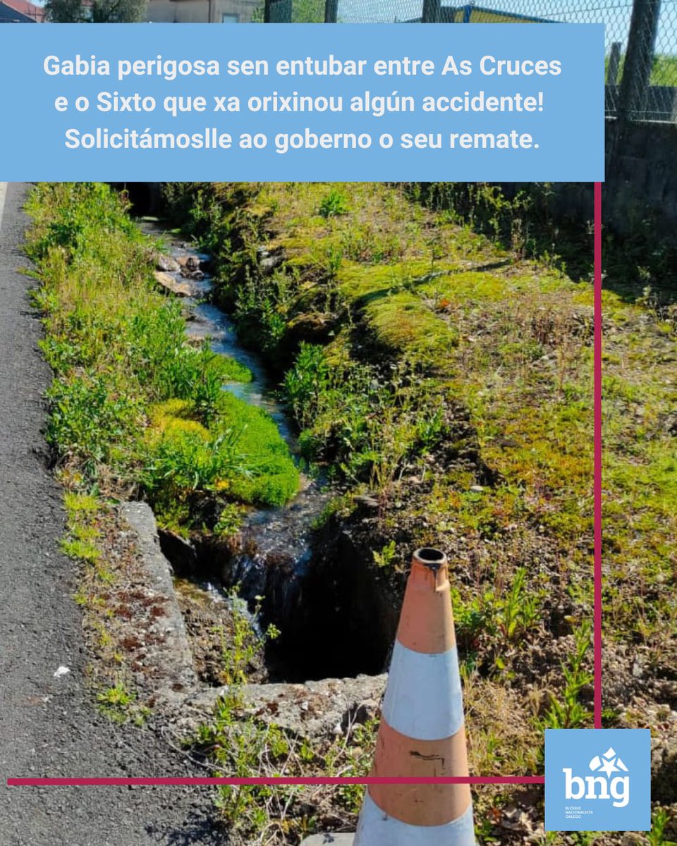 BNGTeo's tweet photo. Solicitámoslle ao goberno, no pleno, a finalización da entubaxe da pista entre As Cruces e O Sixto, que causou máis dun desgusto á veciñanza. #bngteo https://t.co/BMvIPQxiDj