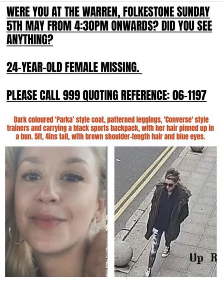 My friend’s sister has been missing since Sunday, sharing here just in case