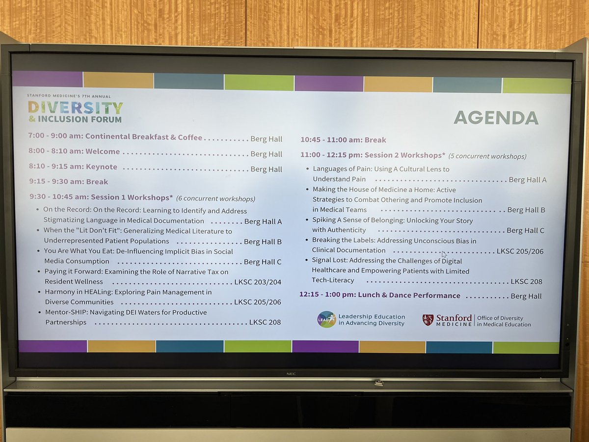 7️⃣th Annual Diversity & Inclusion Forum: Full day of learning and building community! So proud of our 6️⃣6️⃣ #LEADatStanfordMed scholars across GME for these wonderful workshops they have created!