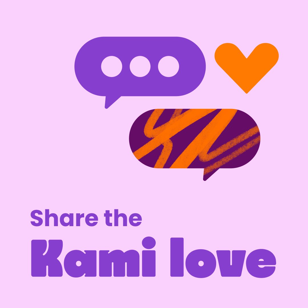 Experienced a special moment with Kami in your classroom? Why not show a little love and give Kami some kudos? 💜 kamiapp.com/kami-kudos/