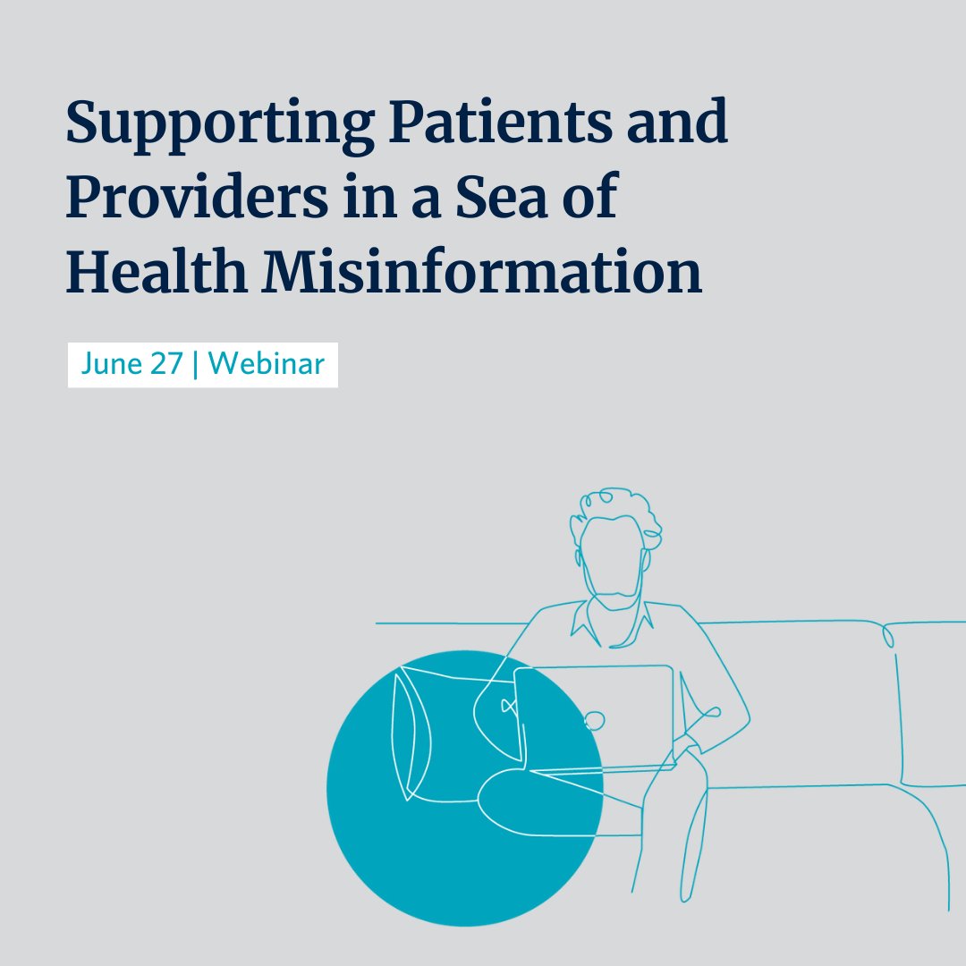 Join us June 27 to gain insight on helping patients navigate #HealthMisinformation. This accredited session will share recommended resources to help clinicians and patients assess the reliability of health information.

Learn more: bit.ly/3UzLKPH
#FOAMed #MedEd #CPD #CME