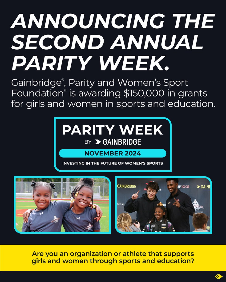 #ParityWeek is back and now you can get involved! 🤩

To apply for a grant, visit paritynow.co/parityweek.