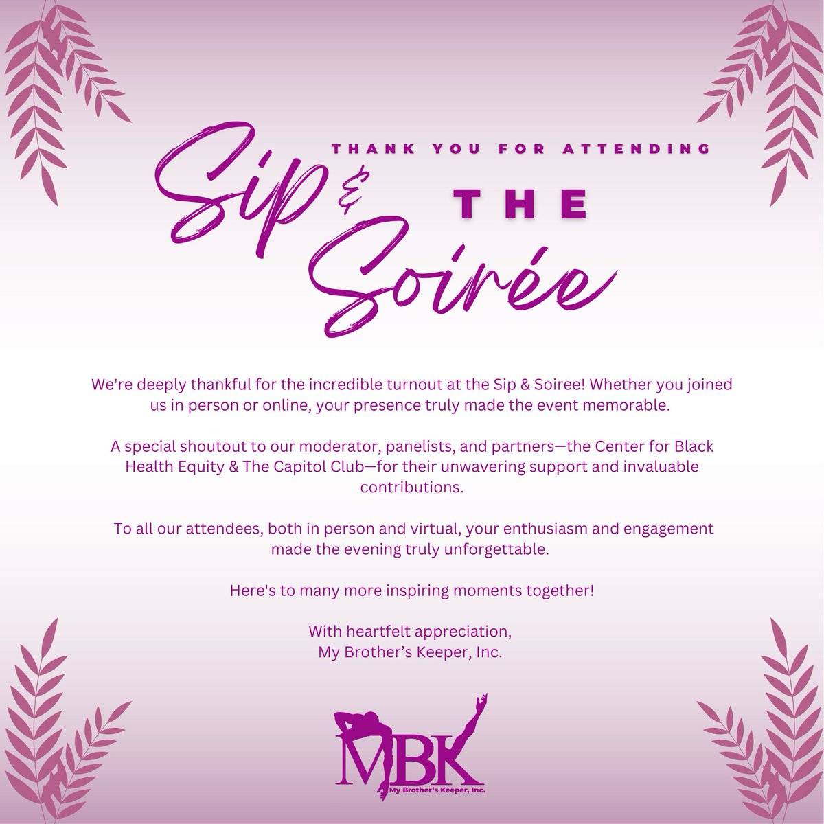 openarms_ms's tweet photo. Huge thanks to all who attended our Sip &amp; Soiree, whether in person or online!

Your energy made the evening unforgettable! 

Missed the livestream? 

Watch here: https://t.co/YCGk4wcAQX 

Complete our survey: https://t.co/WTcfBSJitR https://t.co/r3Mj1pLzpu