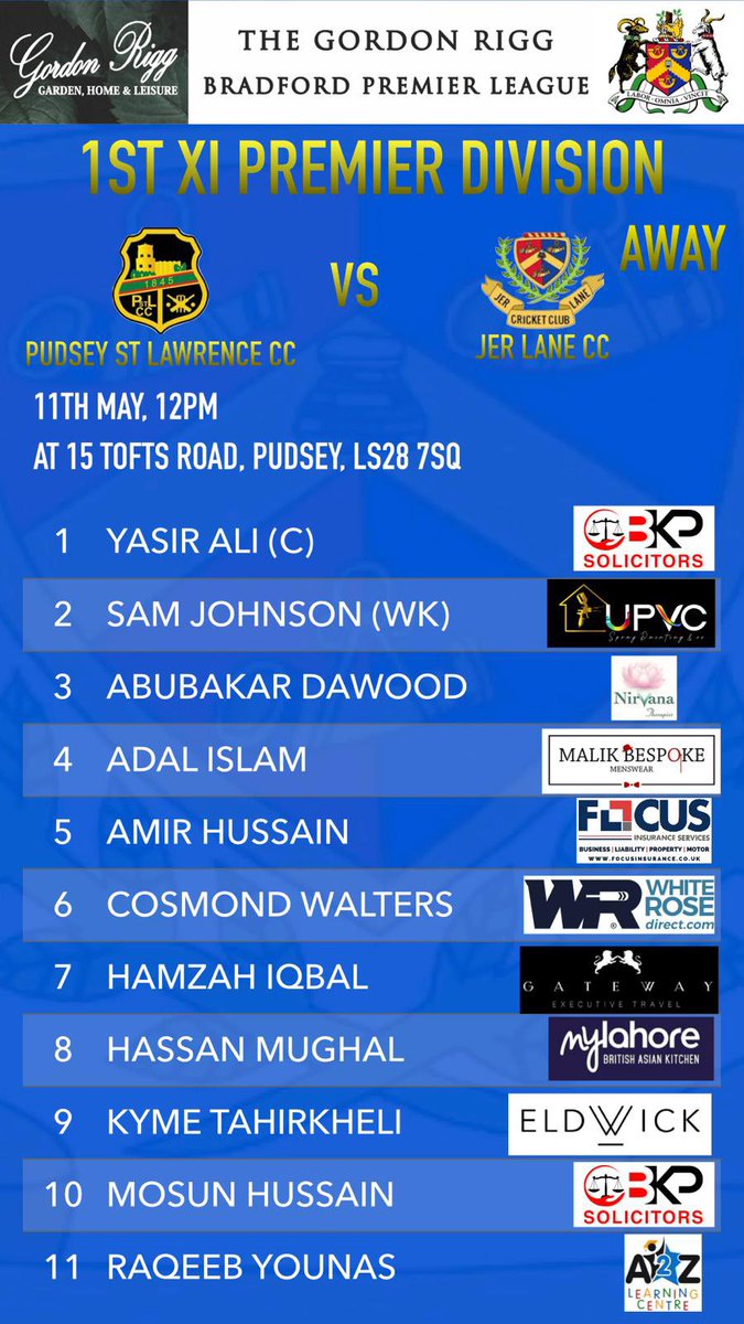 The 1st XI travel to Tofts Road to play @PSLCC Wishing Yasar and they boys all the best for Saturday. Looking forward to a good day of cricket in this beautiful weather and hopefully return with the W ☀️ 🌞 ⛅️