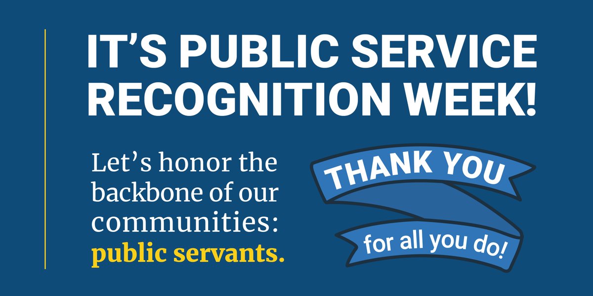 #Publicservice is not just a job. It’s a calling. Thank you to all the public servants working in public safety in communities across the country.  
 
Happy #PublicServiceRecognitionWeek! #PSRW #GovPossible