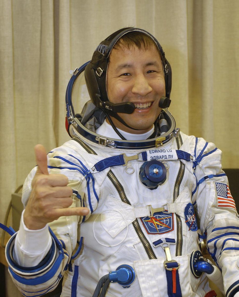 Physicist and former NASA Astronaut Dr. Edward Lu has spent 184 days in space over three space missions. In 2003, he became the first American to launch and land in a Soyuz spacecraft, spending six months aboard the @Space_Station for Expedition 7. #AANHPI go.nasa.gov/3UUcXOK
