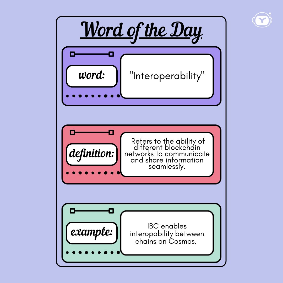 It's #CosmosThesaurus time! 🎓

Our word of the day is - Interoperability!

The thing that makes Cosmos so special ✨