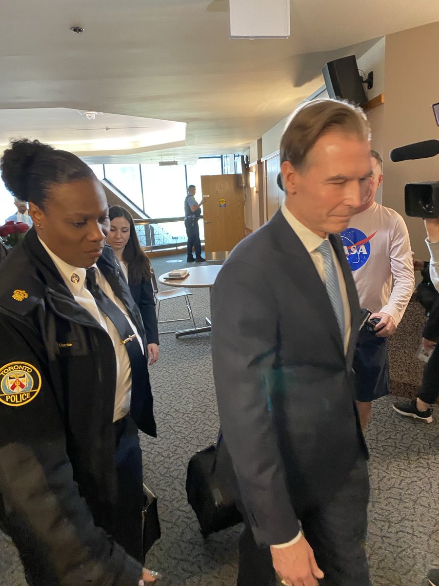 Toronto police Supt. Stacy Clarke, alongside lawyer Joseph Markson, leaving the tribunal just now. With her sentencing hearing over, it is now a waiting game, with the hearing officer’s decision expected sometime mid-summer. No comment as she left.