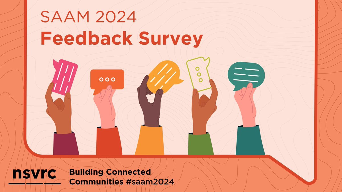 Your feedback matters! Help us improve our efforts in raising awareness about sexual violence by sharing your thoughts in our SAAM Feedback survey: buff.ly/3xWY6K5 #SAAM2024 #FeedbackFriday
