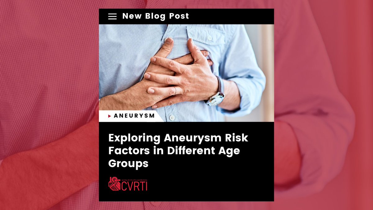 Learn more about aneurysm risk factors in our #blogpost! 🫀
Did you know the risk factors for an #aneurysm change depending on the age group? Find out more below ⬇️

cvrti.utah.edu/exploring-aneu…

#hearthealth #cardiovascularresearch #cardiovascularhealth #heartdisease #utah