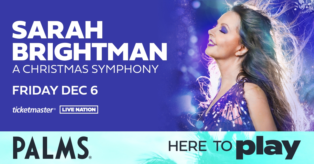 #onsalenow: the amazing @sarahbrightmanmusic is coming to #pearltheater. grab your 🎟️ → brnw.ch/21wJFhj #palmsisheretoplay