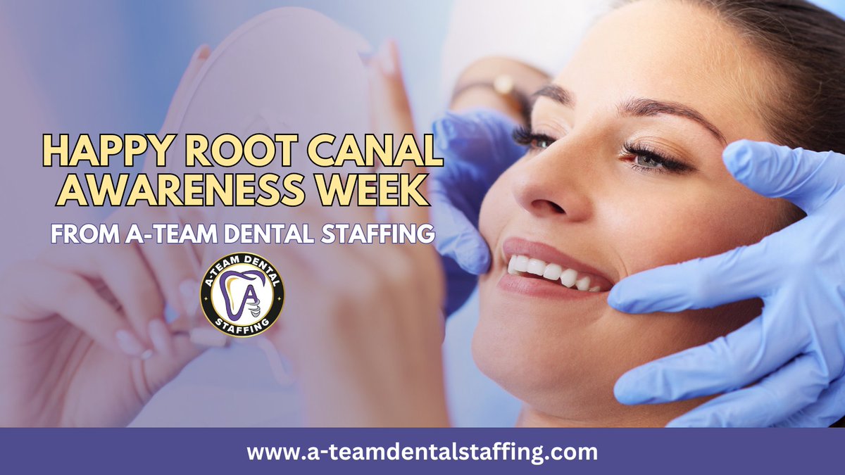 Happy (late) Root Canal Awareness Week from A-Team Dental Staffing!

#rootcanalawareness #happymay #dental #dentalindustry #dentalstaffing #dentalstaffingagency #facebooklive #employeeturnoverrate