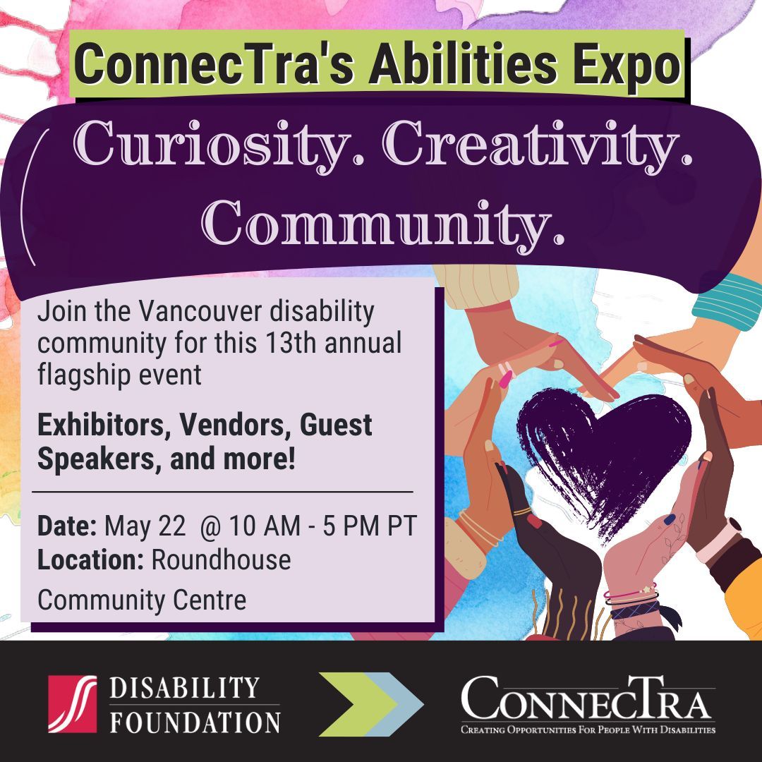 Join the Roundhouse Community Centre on May 22nd from 10 AM – 5 PM Pt for the 2024 Abilities Expo. Connect and satisfy your curiosities for disability-focused exhibitors, vendors, speakers, and so much more! Click the link to learn more buff.ly/44yVb6M