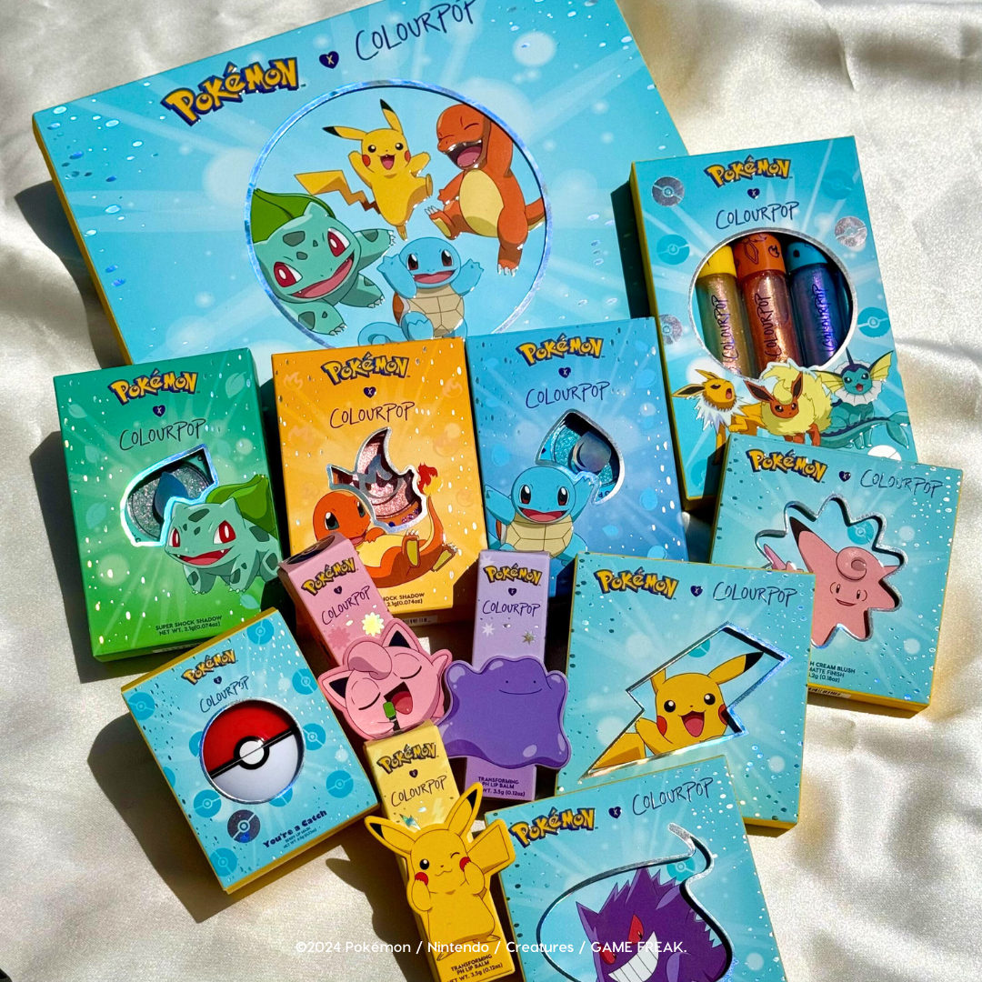 #SWEEPSTAKES THREE lucky winners will receive the Pokémon x ColourPop collection!! 🏠🌈🌳

HOW TO ENTER:
1. Follow @colourpopco
2. Like & RT
3. Tag a fellow Trainer
4. BONUS entry: Reply ⚡ on our recent posts