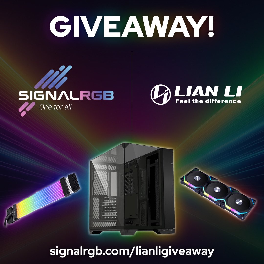 signal_rgb's tweet photo. We teamed up with @GlobalLianli to bring you an epic giveaway with 10 winners. Enter here: https://t.co/mLScOZ5h6S https://t.co/RzDF1llvQ8