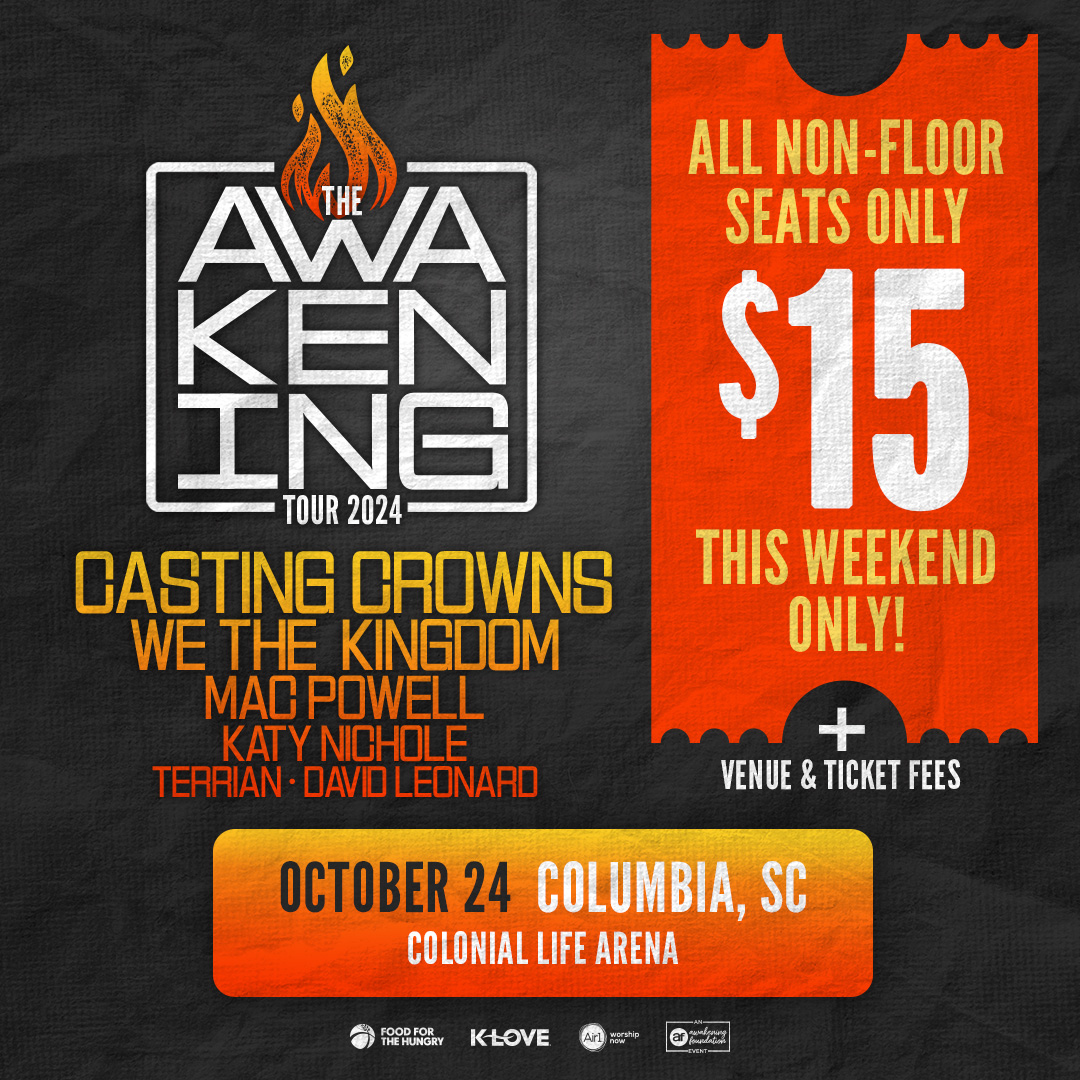 Here's a deal for Mom! SAVE on tickets to #TheAwakeningTour coming to Columbia October 24! ⏰ Hurry, offer valid for a limited time >> bit.ly/CastingCrownsC… No code necessary. Additional fees may apply. Valid on select seats.