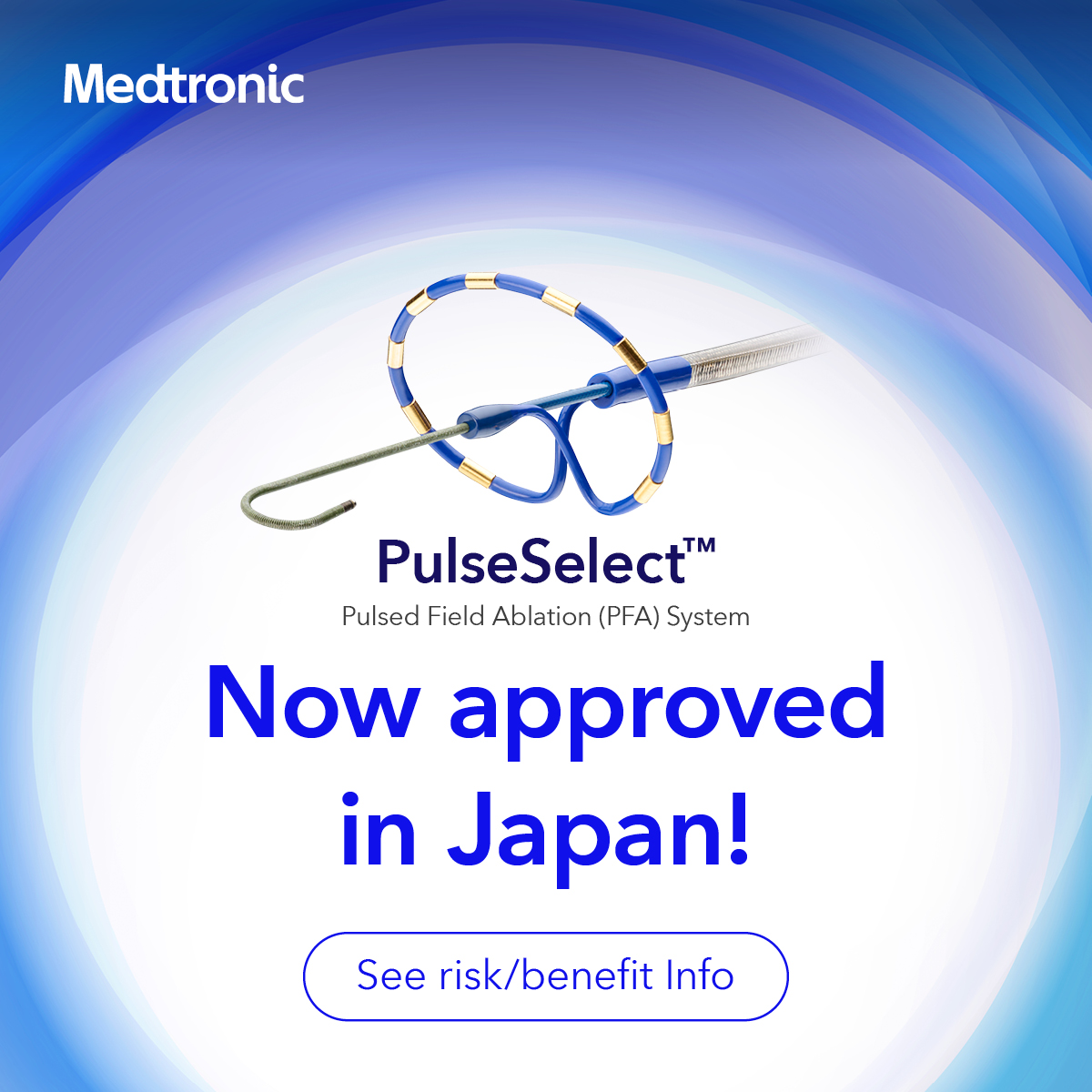 The PulseSelect™ Pulsed Field Ablation System has received approval in Japan! We are thrilled to partner with our global physician partners in setting a new standard in safety for AFib patients. See Risk/Benefit Info: bit.ly/4bxRVuB Learn more: bit.ly/3JTPre6